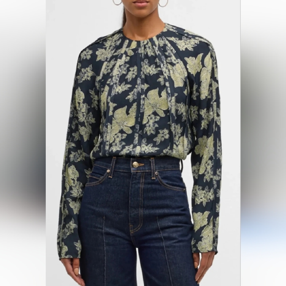 Ulla Johnson Kavi Floral Print Blouse 10